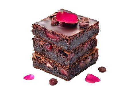 Малиновый брауни с ягодами годжи 