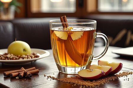 Чай медовое яблоко с имбирем