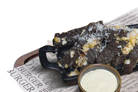 Ржаные гренки c сыром