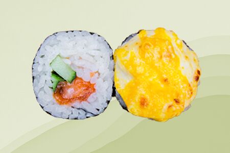 Запечённый лосось-креветка