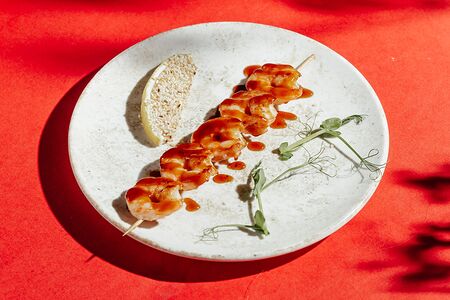 Шашлычок из креветок в соусе терияки