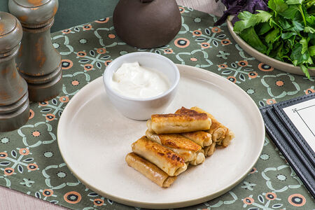 Мини-блинчики с курицей