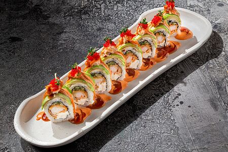 Филадельфия с хрустящей креветкой и крабом