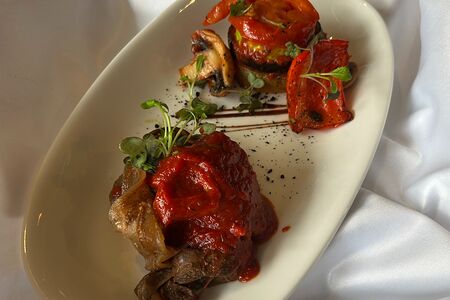 Оссобуко из оленины с овощами гриль