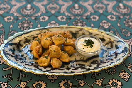 Жареные пельмени