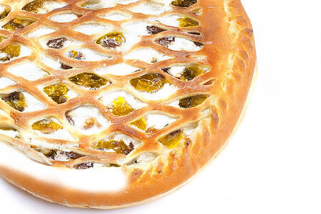 Сладкий пирог с творогом и манго