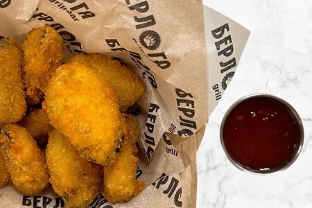 Мидии фри с соусом сладкий чили