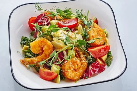 Салат с креветками