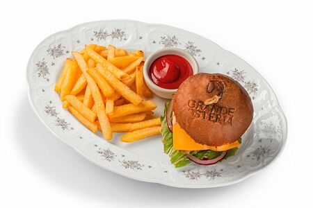 Мини-бургер с картофелем фри