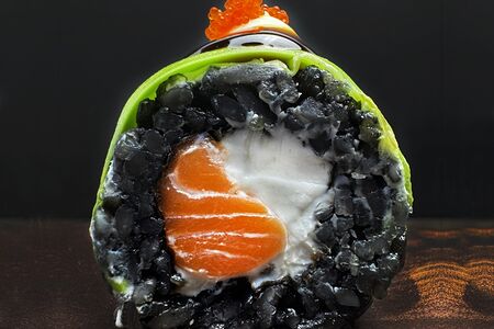 Black лосось в авокадо