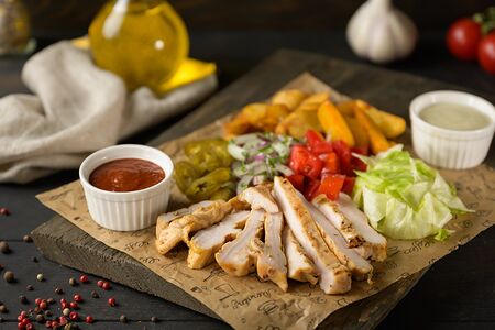 Открытая Шаурма с сочным куриным шашлыком