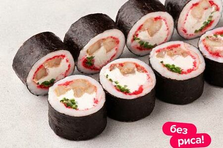 Кето ролл с креветкой и окунем