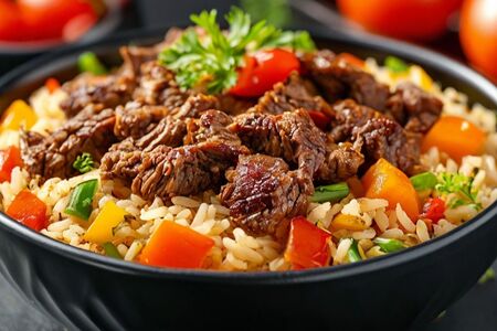 Рис со свининой