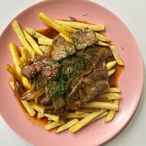 Казан кебаб с картофелем фри 