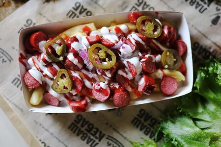 Картошка бокс и хот-дог охотничий