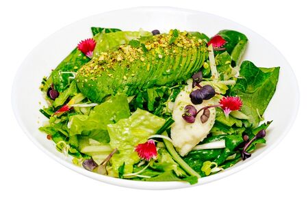 Большой салат с авокадо 