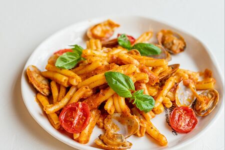 Паста казаречче с морепродуктами