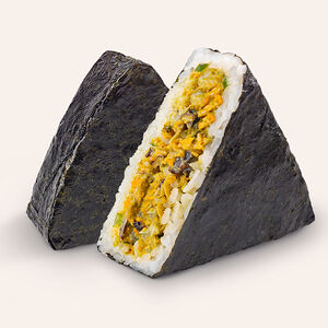 Рисовый треугольник Онигири с мидиями Игай-яки