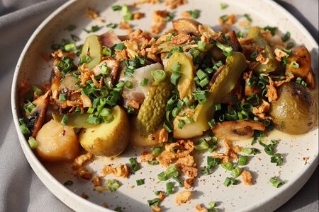 Салат Деревенский с гребешком