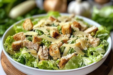 Салат Цезарь с курицей