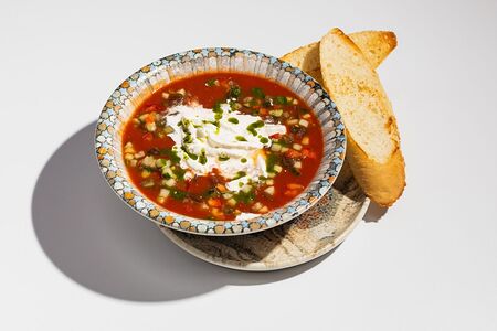 Гаспаччо со страчаттелой 