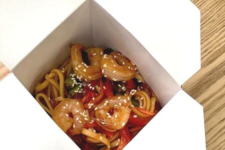 Wok c креветкой