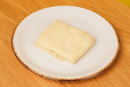 Блин с творогом и грушей