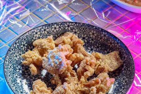 Куриный попкорн с соусом сладкий-чили