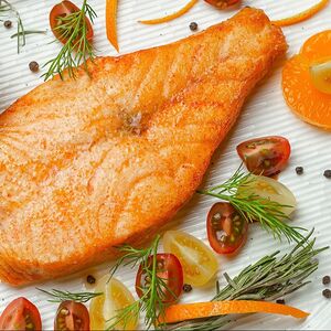 Лосось на мангале