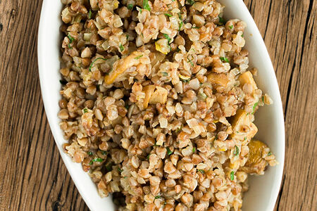 Гречка с белыми грибами