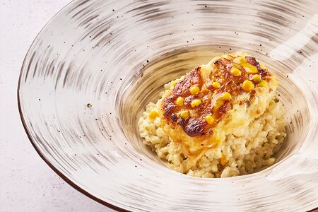 Треска том ям с ризотто