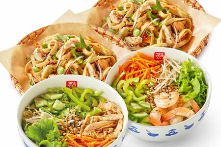 Набор: Вок с курицей М на выбор (2 шт.), Салат по-Вьетнамски на выбор ( 2шт.)