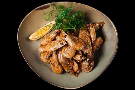 Креветки пивные жареные