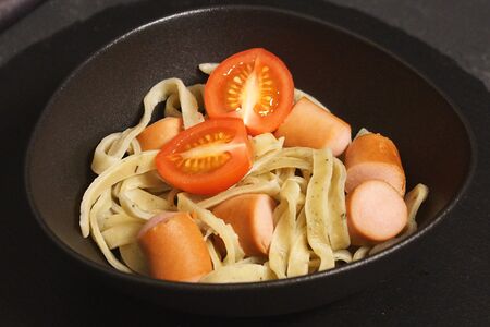 Паста с сосисками