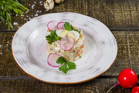 Оливье с курицей
