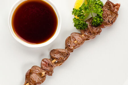 Шашлык из куриных сердечек