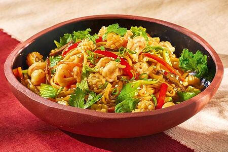 Лапша с морепродуктами