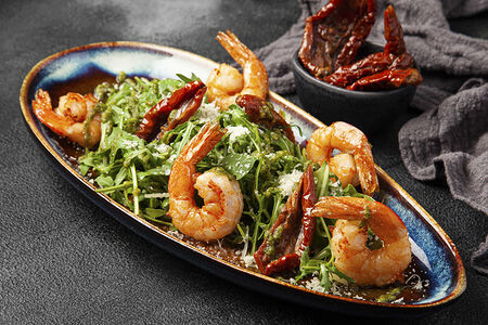 Руккола с креветками