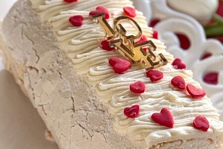 Меренговый рулет Сердца №716