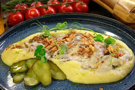 Говядина в сливочном соусе