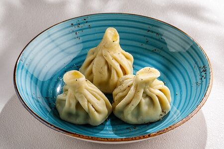 Хинкали с картофелем и грибами