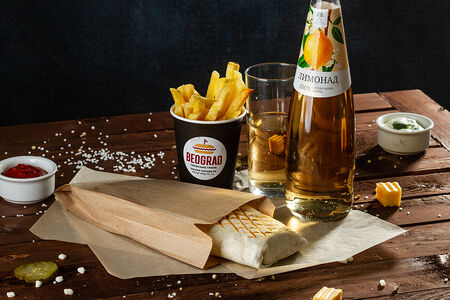 Комбо с шаурмой по-сербски