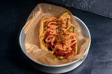 Хот-дог с двумя сосисками 