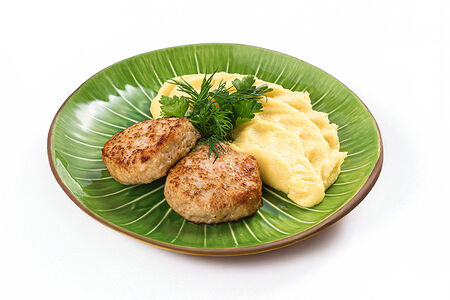 Котлета из индейки с картофельным пюре