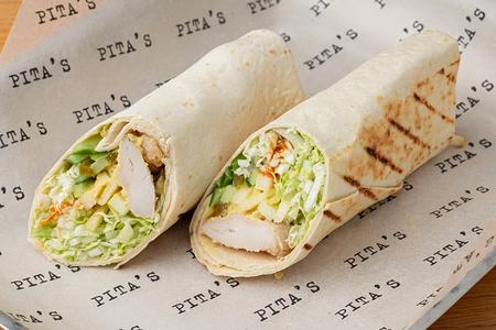 Шаверма карри с курицей и яблоками