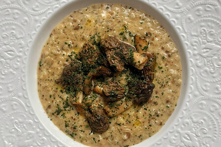 Ризотто со сморчками