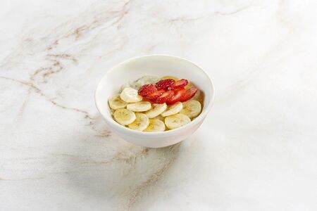 Рисовая каша клубника, банан