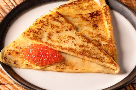 Блины с красной икрой