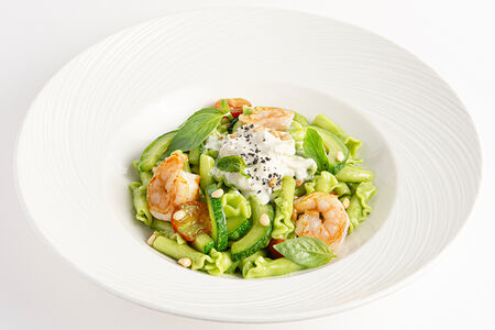 Кампанелле со страчателлой с креветками