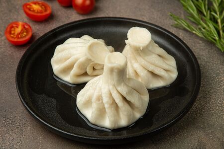 Хинкали с картофелем и грибами постные